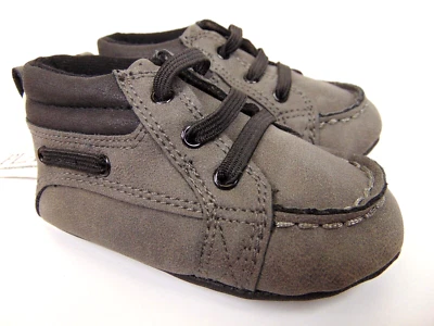 The Childrens Place Sneakers Toddlers Baby Boys Size 6 - 12 Mos, Gray, NEW, 2173 - Image 1 of 4