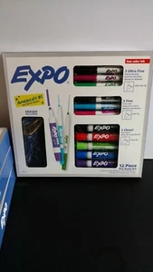 NIB Expo 12 Piece Dry Erase Variety Set - 11 Markers & 1 Eraser SEALED Package  - Picture 1 of 4