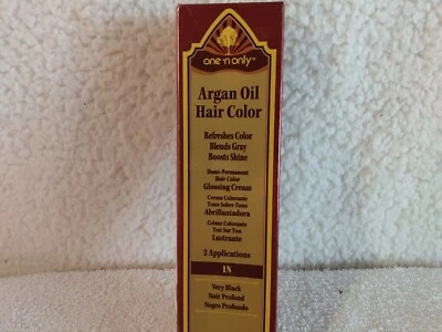 One 'N Only Aceite de Argán Color de Cabello 1N Muy Negro Color Permanente Brillo Crema Foto 1 de 3