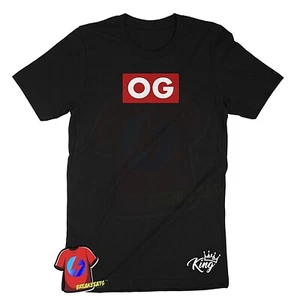 "OG" Herren T-Shirt King Streetwear Grafikdesign Hip Hop Urban Schwarz T-Shirts - Bild 1 von 19