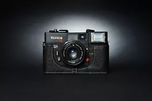 Genuine Real Leather Half Camera Case Bag Cover for Konica C35 EF Film Camera - Picture 1 of 35