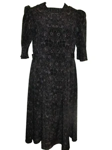 Mennonite Cape Dress Black Modest 40"Bust x 34" Waist Handmade OOAK EUC - Picture 1 of 5