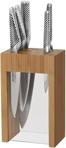 Osaka 6 Piece Knife & Bamboo Block Set GLOBAL 79655 ***NEW*** B893 - Picture 1 of 12