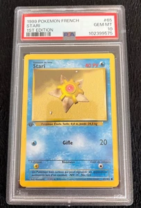 1999 Pokemon French Stari Staryu 1st Edition #65 PSA Graded Gem Mint 10 WOW - Picture 1 of 3