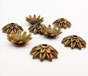 140 Pcs Flower Bead Caps | Antique Bronze | 3x15mm | Jewelry Making Supplies - Picture 1 of 1