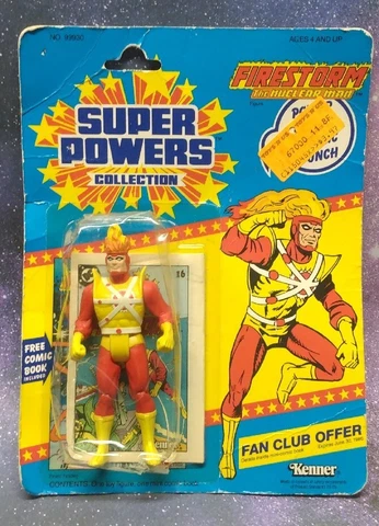 VTG 1984 KENNER DC Super Powers Firestorm The Nuclear Man Action Figure Sealed Cover