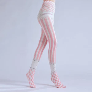 NUEVAS Medias Pantimedias Gruesas Opacas a Cuadros Cálidas con Pies de Invierno para Mujer - Imagen 1 de 8