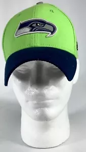 Seattle Seahawks New Era 39Thirty Fitted Hat Size Sm-Med 6 7/8-7 1/4 Blue Green - Picture 1 of 4