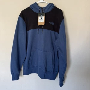 North Face Viertel Reißverschluss Hoodie Herren Medium Standard Passform blau & schwarz - neu mit Etikett - Bild 1 von 5