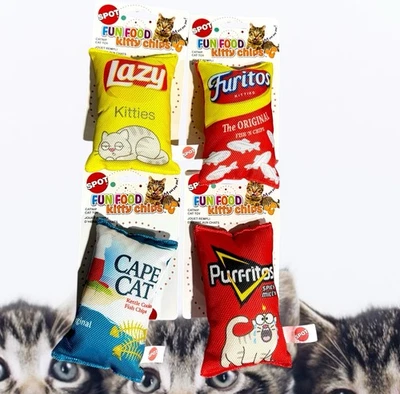 Lays Doritos Cape Cod Fritos kitty catnip toy chips bundle 4 total funny new - Image 1 of 2