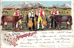 Schweiz - URNÄSCH (AR) Litho - Gruss aus Appenzellerland - Verlag Guggenheil & C - Picture 1 of 2