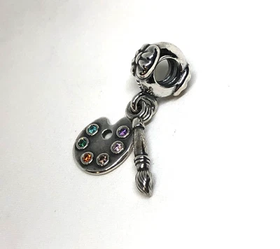 Подлинный PANDORA SS мульти CZ подвеска художник палитра #791268CZMX - Изображение 1 из 4