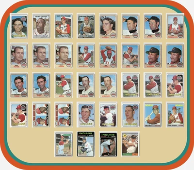 Cleveland Indians – 36 Card Topps Vintage Lot – 1965–1972 – Tiant, Wagner, Sims - Image 1 of 4