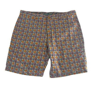 Pantalones Cortos Robert Graham Hombres 38 Multicolor Floral Lino AOP Yates Chino Clásico Golf Foto 1 de 4
