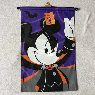 Disney Halloween Mickey Mouse “Diversión Espeluznante” Puerta Colgante Banner 15” X 47.5” Nuevo con Etiquetas Foto 1 de 4