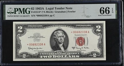 1963A $2 Legal Tender Note Fr-1514* PMG66 Gem EPQ - Image 1 of 2