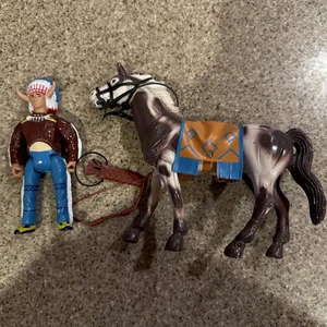 Vintage Imperial Legends Of Wild West Sitting Bull And Horse Play Set 1991 - Picture 1 of 3