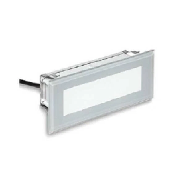 NOBILE ILLUMINAZIONE INCASSO SEGNAPASSO LED DA ESTERNO PARETE CON DIFFUSORE IN V