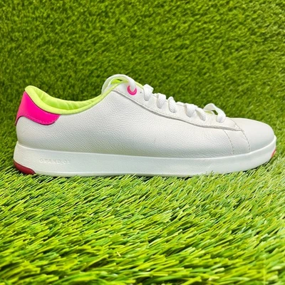 Cole Haan GrandPro Womens Size 8.5 White Pink Athletic Leather Shoes Sneakers - Image 1 of 4