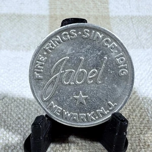 Newark, New Jersey Jabel Fine Rings G/F Trade Token 20mm SP6474 - Picture 1 of 2