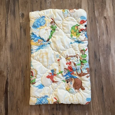 Saco de dormir vintage Disney Peter Pan & Friends niños pequeños talla 19W/30L con cremallera Foto 1 de 4