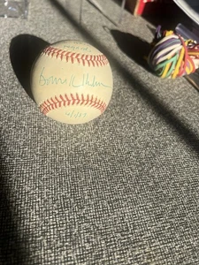 Bowie Kuhn MLB Comisionado Firmado Rawlings 1986 Juego de Estrellas Béisbol - Imagen 1 de 4
