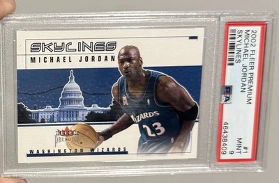 Fleer Premium Michael Jordan Skylines 2002/2500 PSA 9 💎 ¡Raro! Foto 1 de 2