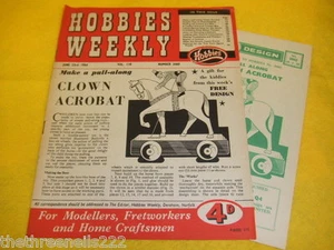 HOBBIES WEEKLY (INC PLANS) - PULL ALONG CLOWN ACROBAT - JUNE 23 1954 - Photo 1 sur 1