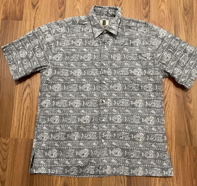 Tori Richard Shirt Mens Medium Vintage Reef Fish Print Aloha Hawaiian Made USA - Image 1 of 4