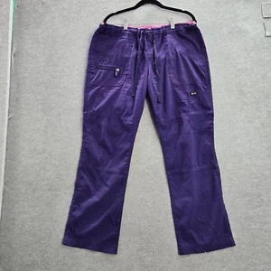 Koi Lite Women Scrub Pants M PETITE Purple 721P Zipper 29" Inseam - Picture 1 of 12