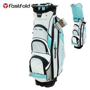 Golftasche CartBag Golfreisebag Wasserdicht Weiß/Hellblau/Schwarz FastFold