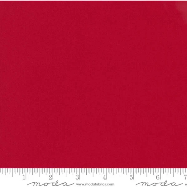 1 Yard Moda Bella Solid Christmas Red 100% cotton Quilting Fabric - Image 1 of 1