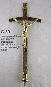 BRASS CROZIER Polish Bishop Staff Crosier Quality Craftsmanship, 70" High G-39 - Picture 1 of 8