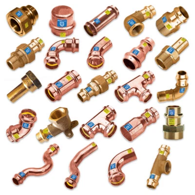 FRABO Pressfitting Kupfer für Heizung Trinkwasser Gas Wasser CU-Press DVGW V-Kontur