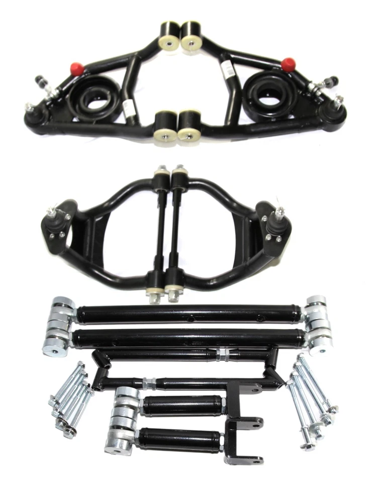 Juego de brazos de control superior e inferior F&R para carrocería 68-72 Chevy Chevelle Monte Carlo GTO A Foto 1 de 4