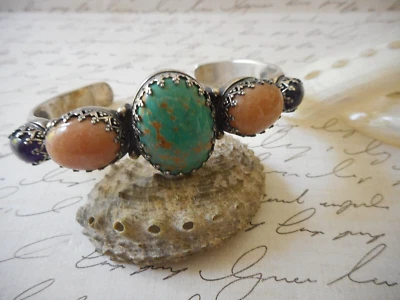 Brazalete Relios Carolyn Pollack Cuarzo Turquesa Esterlina Amatista K5938K Foto 1 de 4