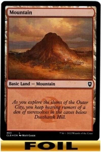 1x - MOUNTAIN - #463 - FOIL - Commander Legends Battle for Baldur's Gate NM MTG - Picture 1 of 1