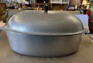 HAMMERED CLUB ALUMINUM HAMMERCRAFT COOKWARE OVAL ROASTER/DUTCH OVEN 18 1/2 INCH - Picture 1 of 7
