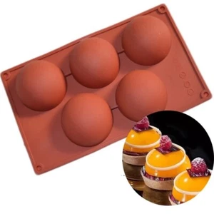 5 grandes media bola redonda pastel chocolate jabón caramelo postre francés molde para hornear - Imagen 1 de 2