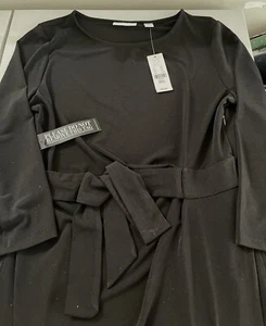 NY&C Black 3/4 Sleeve Small Petite Evening Dress NWT $60 - Picture 1 of 7