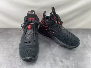 Nike Lebron 17 GS Sneakers Youth Kid Boy 7Y Basketball Shoes Black Red Trainers - Picture 1 of 13