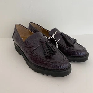 Mocasines Franco Sarto Carolynn púrpura imitación cuero borla para mujer 7 - Imagen 1 de 6