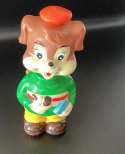 Vintage ALPS Japan Wind-Up Bobblehead French Student Dog Toy Works Very Rare - Picture 1 of 4