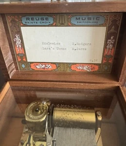 Reuge Sainte Croix 2 Song 36 Note Music Box Song Lara's Theme Edelweiss Ex+++ - Picture 1 of 7