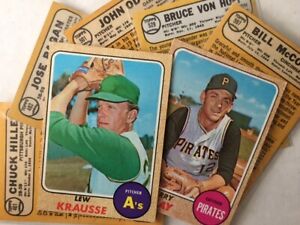1968 Topps Baseball Singles - 458 to 598 - High Numbers - Pick Your Card -