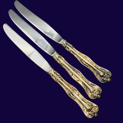 3 National Silver Co. Modern Hollow Dinner Knife Queen Elizabeth Silverplate - Image 1 of 4