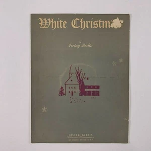 Vintage Sheet Music White Christmas by Irving Berlin                        PA-1 - Picture 1 of 3