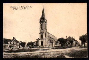 CPA -- DAMPIERRE EN BURLY L EGLISE ET LA PLACE 589.D - Foto 1 di 2