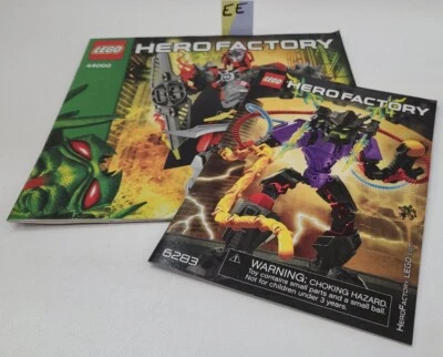 Lego Hero Factory Instruction Manual Booklets Lot of 2 No Bricks Only Paper Read - Image 1 of 4