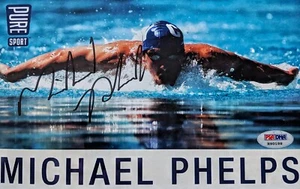 Michael Phelps Autograph Photo Psa Coa - Picture 1 of 4